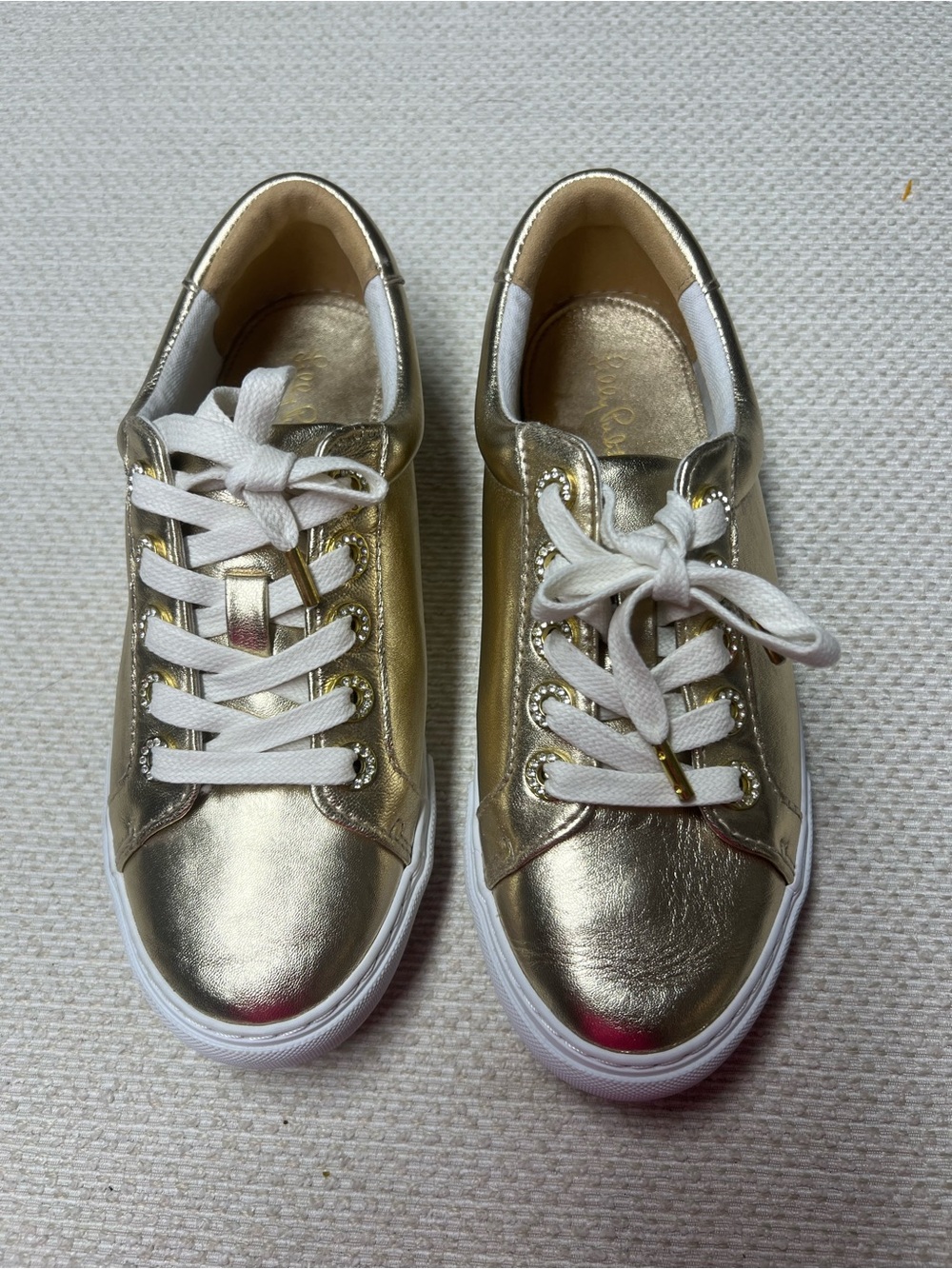 Lilly Pulitzer Lux Hallie Sneakers in gold metallic 7m